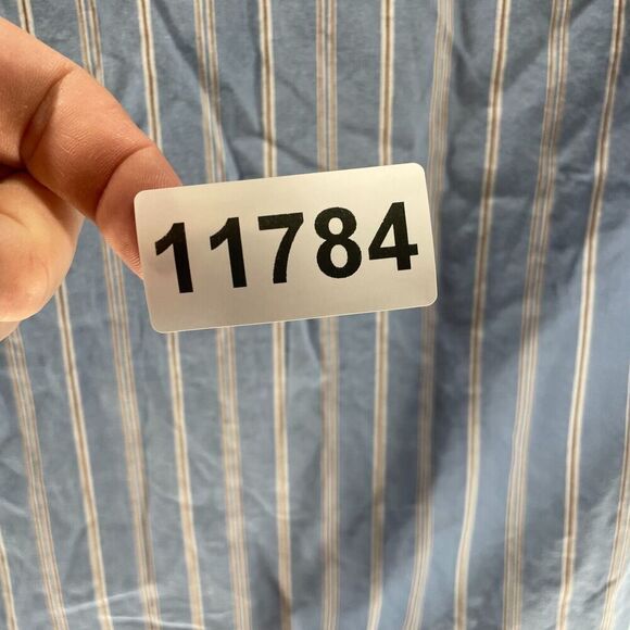 Vintage Abercrombie Fitch Shirt Mens Small Blue Striped Muscle Button Up Preppy - Picture 10 of 10